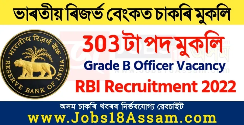 RBI Officer Grade B Recruitment 2022 - Apply Online for 303 Vacancy