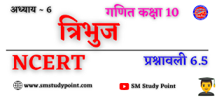 Bihar Board NCERT Math Solutio'n of Triangle | Class 10th Math Exercise 6.5 | त्रिभुज सभी प्रश्नों के उत्तर | प्रश्नावली 6.5 | SM Study Point
