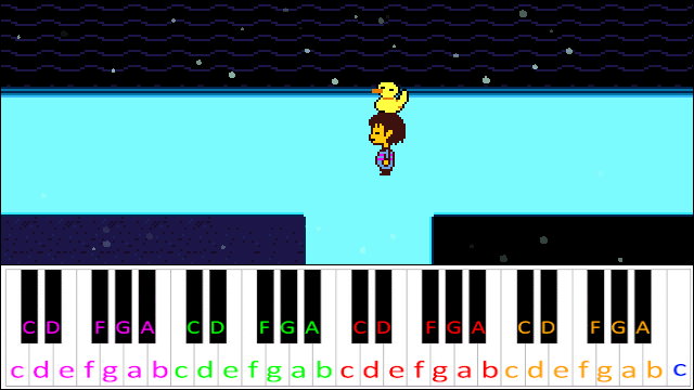 Bird That Carries You Over A Disproportionately Small Gap (Undertale) Piano / Keyboard Easy Letter Notes for Beginners