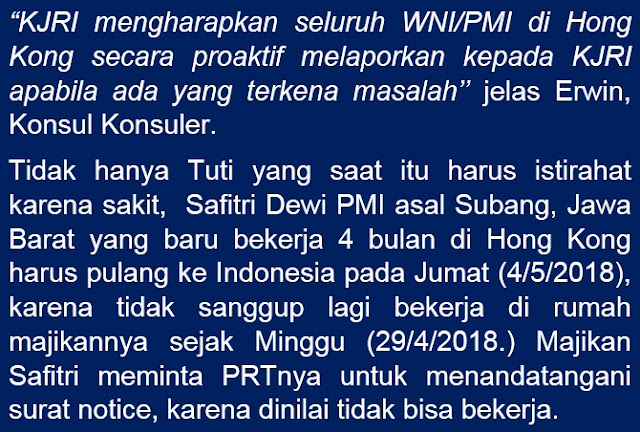 Kisah Sedih...! TKW Hongkong Ini Baru Bekerja dan Menderita Batu Ginjal, Tetapi Tidak Putus Asa dan Ingin Tetap Bekerja Demi Keluarga