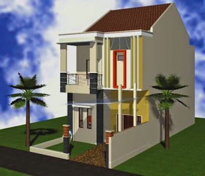 Model Rumah Type 36 Minimalis 2 Lantai Tampak Depan