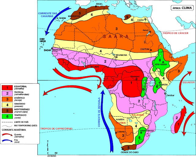 Resultado de imagem para mapa físico da africa