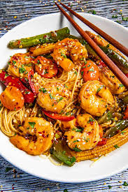 Teriyaki Shrimp Stir Fry With Noodles