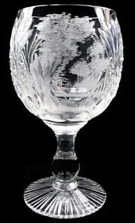 Engraved crystal glass