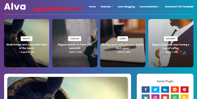 Alva Blogger Template