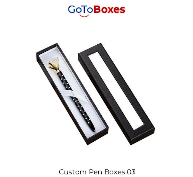 Get shiny and impressive Custom Pen Boxes from the trustworthy GoToBoxes. So, don’t crave so hard and contact us for Pen Boxes Wholesale. The plus point is free shipping at bulk wholesale of Pen Boxes.