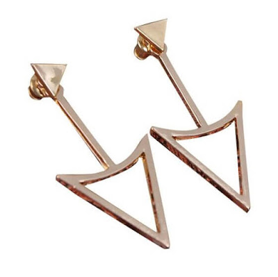 Triangle Gold Drop Earrings | Lookbook Store