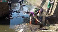 Kampanye Kebaikan, Satgas Sektor 22 Sub 05 Pada Pembersihan di Sungai Cicadas