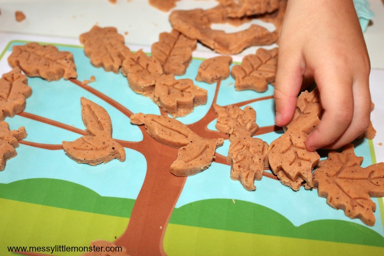 autumn activities for preschoolers usinga no cook playdough