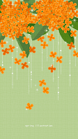 秋のおしゃれでシンプルかわいいイラストスマホ壁紙/ホーム画面/ロック画面