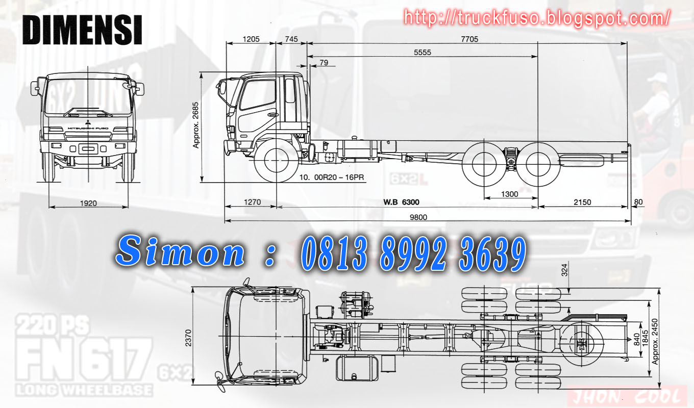 TRUCK FUSO  FN 617 220 PS DEALER MITSUBISHI JAKARTA FUSO  