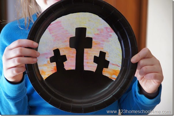 Crosses of Calvary craft for Easter