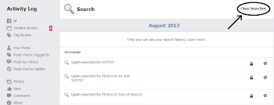 Facebook Search History