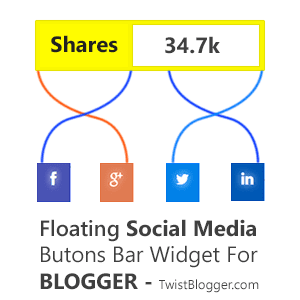Floating Social Media Buttons bar for Blogger