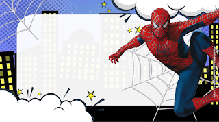 Tarjetas, Etiquetas o Invitaciones de Spiderman para Descargar Gratis.
