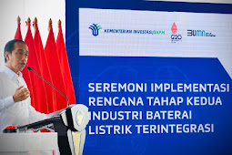 Jokowi Secara Resmi Memulai Pembangunan Industri Baterai Listrik Terintegrasi 