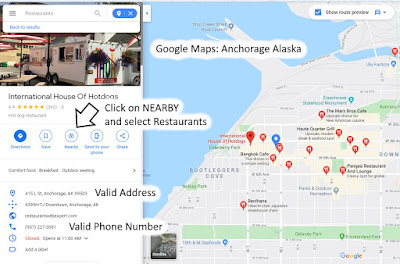 map - how to find a valid address in Alaska