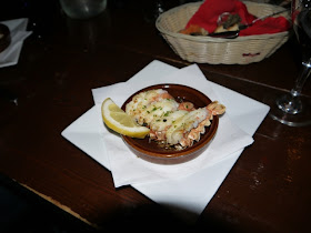 Tapas Barinn Lobster tails baked in garlic
