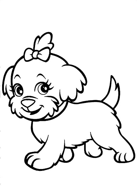 Cute Dog Coloring Page  Dog Coloring Pages To Color Online On Coloring  Online Dogs Cute