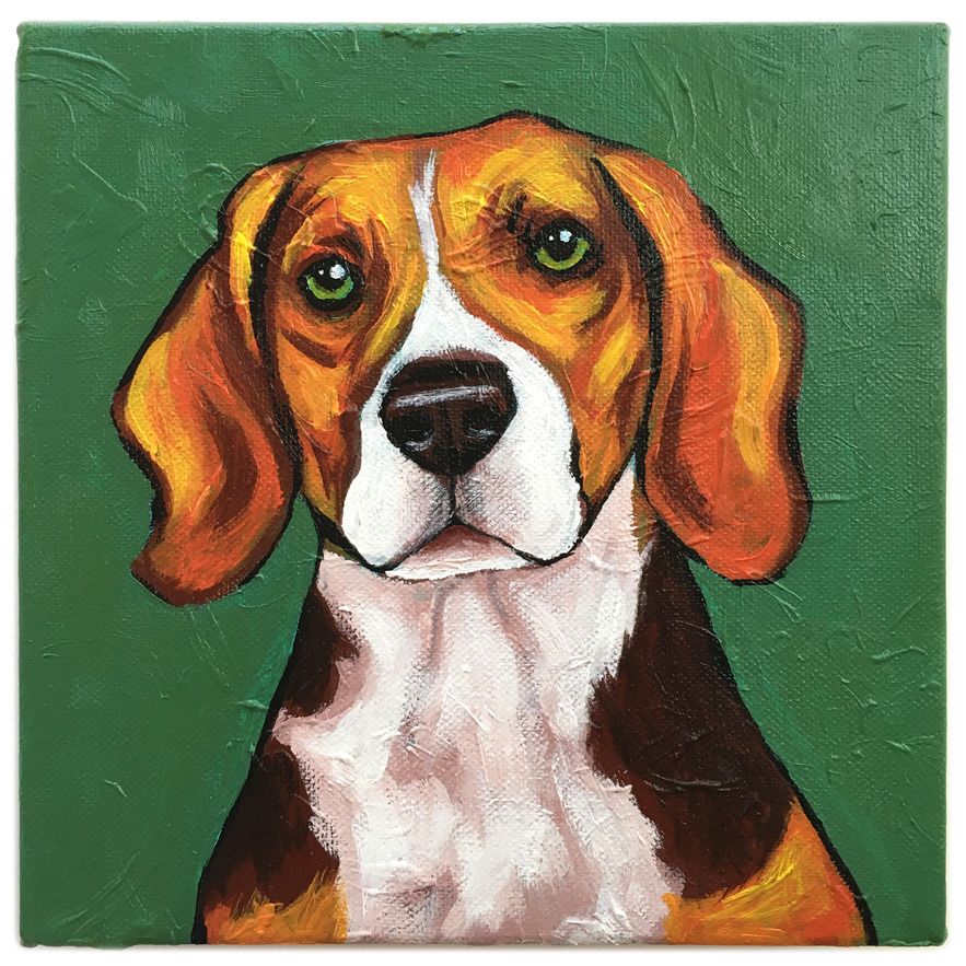 realism painting dog
