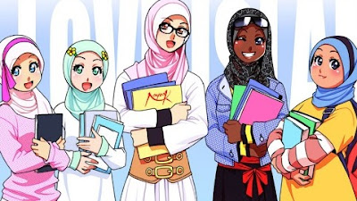 Gambar-gambar kartun muslim dan muslimah Anak - Gambat 