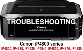 Complete discussion regarding error codes, errors, error messages, and solutions that occur on Canon iP4800 series printers: Canon iP4800, iP4810, iP4820, iP4840, iP4850, iP4870, iP4880