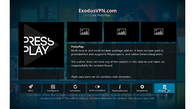 Borrar addon en Kodi