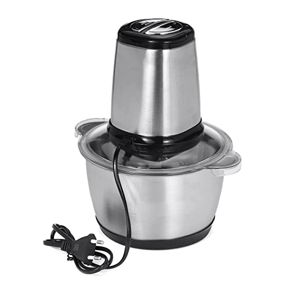 Conziv Kitchen Electric 3L Stainless Steel Multi Chopper Vegetables Grinder Electric with 4 Sharp Blades food processor Nuts Blender
