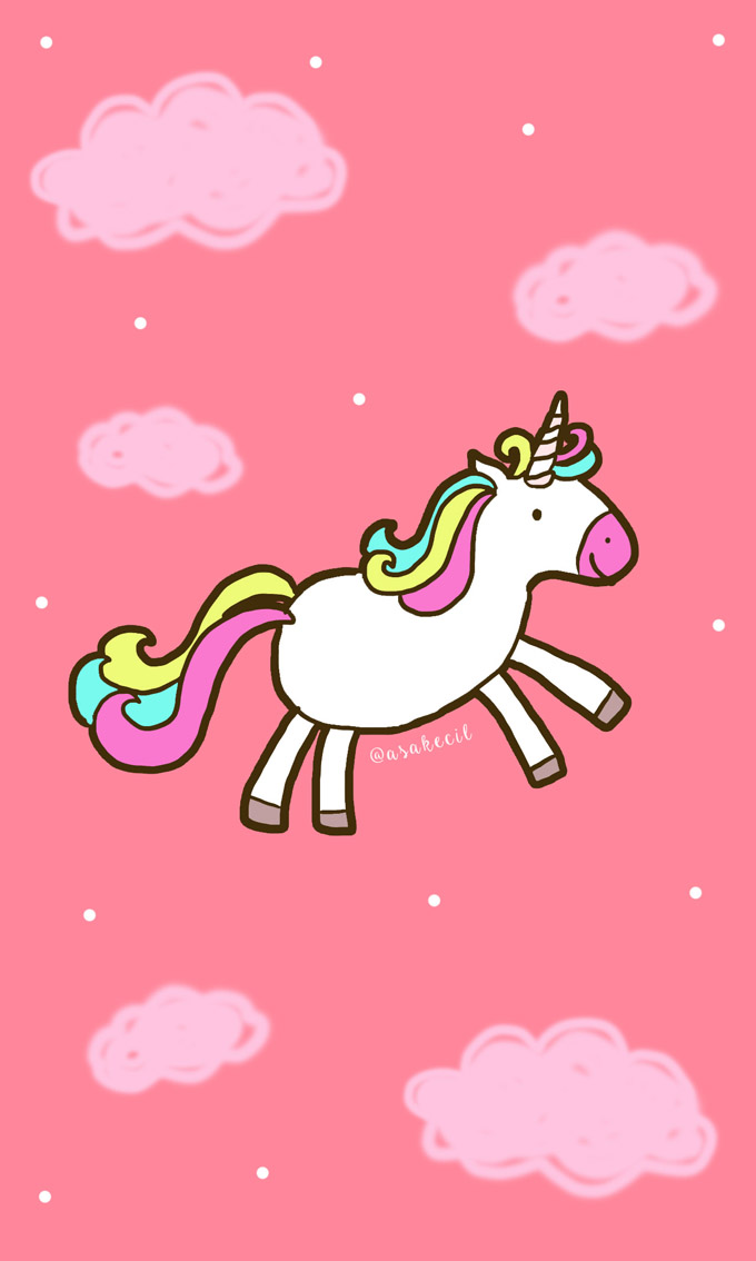 Rainbow Unicorn  Gambar  Wallpaper Unicorn  Pink Lucu 