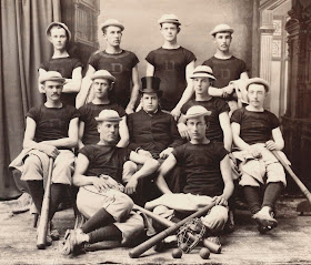 A photograph of the 1884 baseball team.