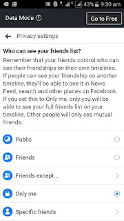 How to hide FaceBook Friend list
