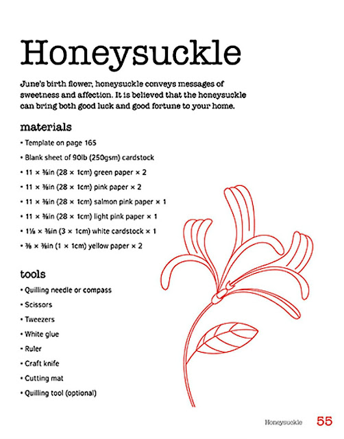 quilled honeysuckle tutorial materials and tools