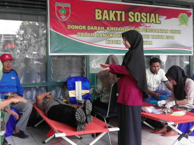 DP3AP2KB Meriahkan HUT TNI ke 73 dengan Program KB-Kes dan Donor Darah