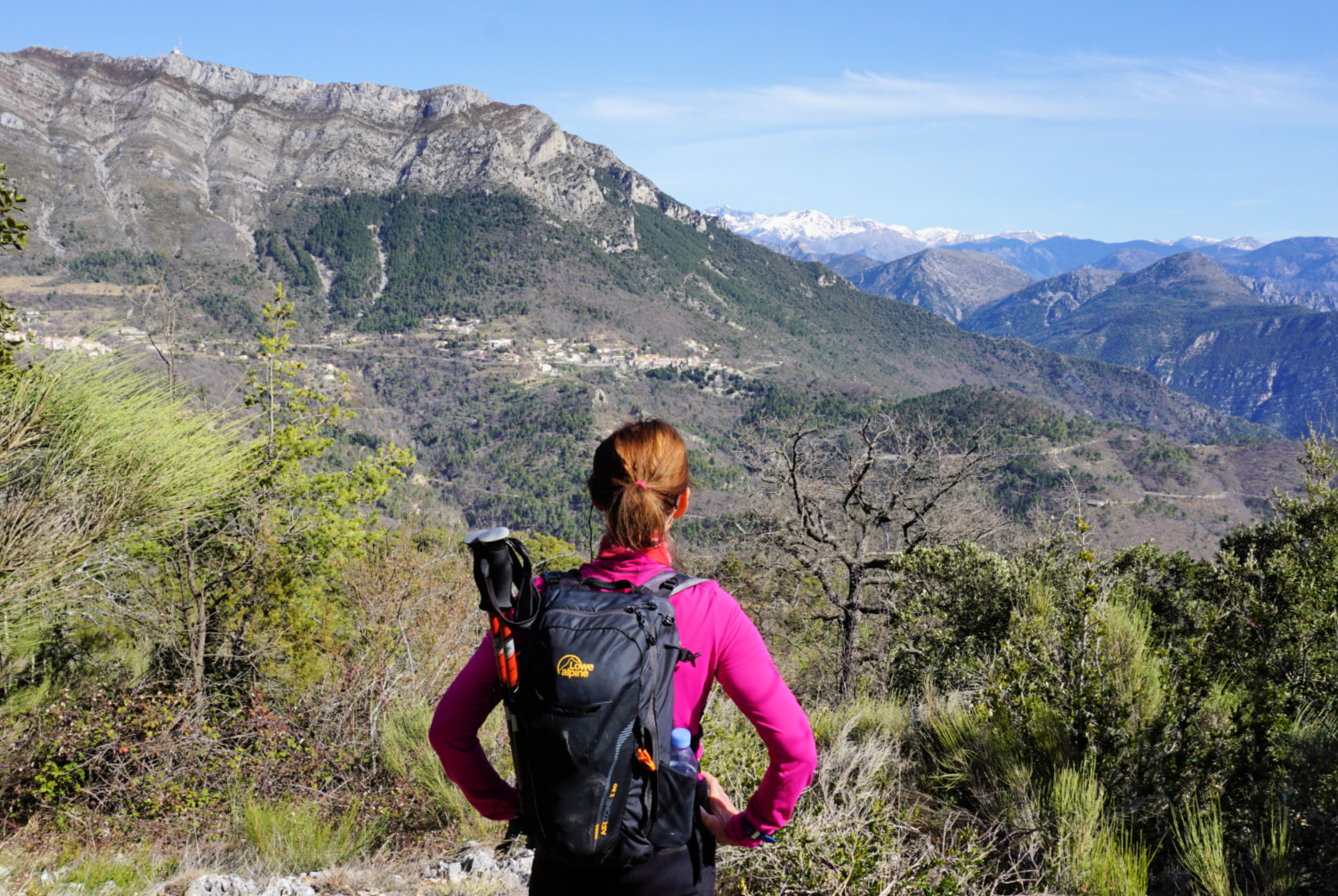 Revest-les-Roches seen from trail to Mont Lion