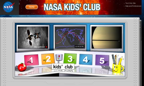 NASA Kids Club website design