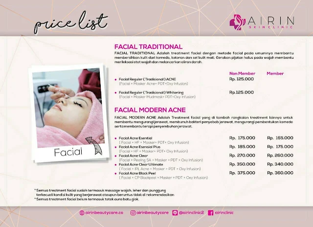 Harga Treatment Di Airin Terbaru