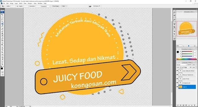 contoh label makanan psd