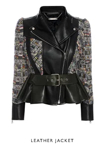 Alexander McQueen Tweed Leather Jacket