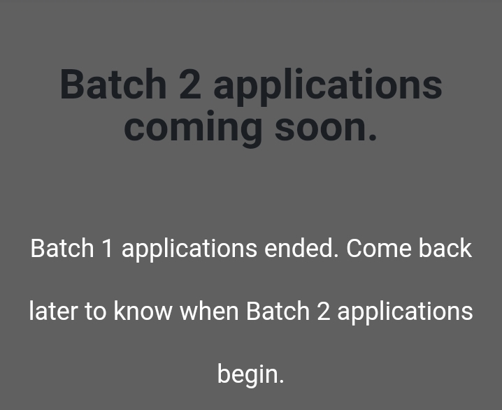 Presidential Youth Empowerment Scheme P-YES 2022 : Batch 1 applications ended. Come back later to know when Batch 2 applications begin - P-YES