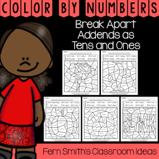  2nd Grade Go Math 4.3 Break Apart Addends as Tens and Ones Color By Numbers