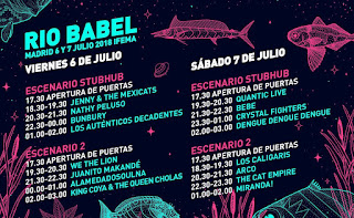 Horarios Festival Río Babel 2018