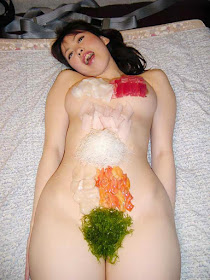 Japanese Nyotaimori (Naked Body Sushi)