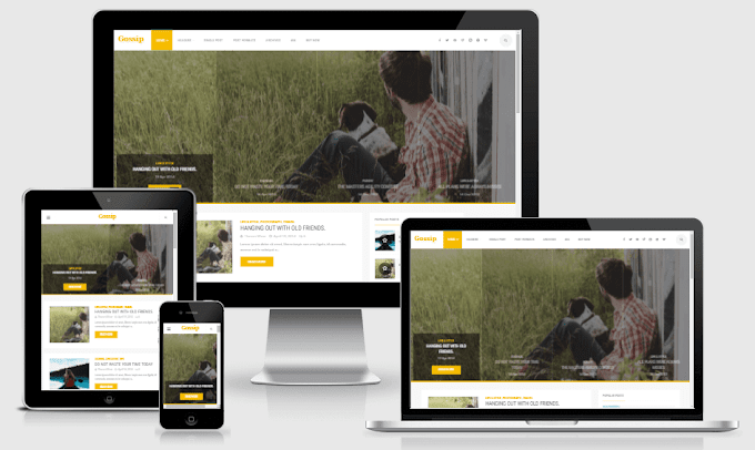 Download Gossip Responsive Minimalist Blogger Template