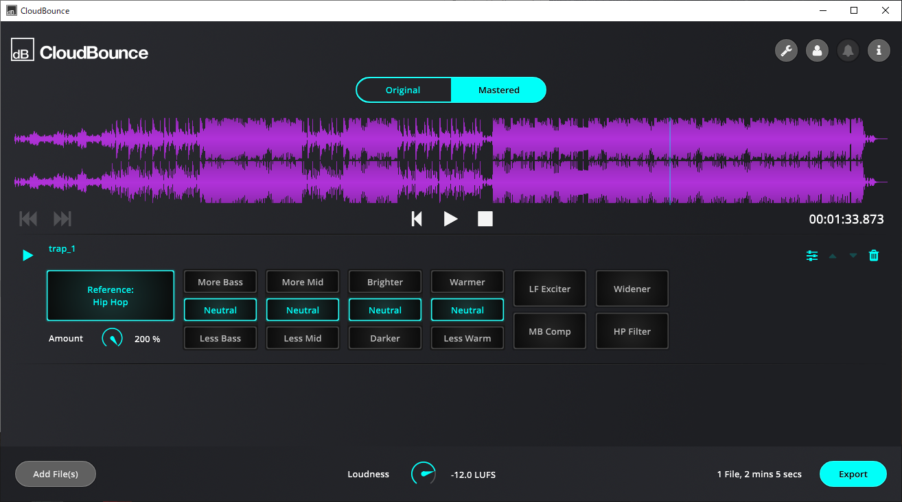 Review Cloudbounce レビュー 機械学習系自動マスタリングソフトウェア Izotope Ozone 等との比較など Free Kontaktina 無料音源 シンセサイザー プラグイン Dtmセール情報配信総合サイト