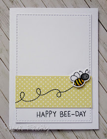 Punny birthday card with cute bee using Meant to Bee by MFT