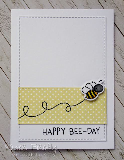 Punny birthday card with cute bee using Meant to Bee by MFT