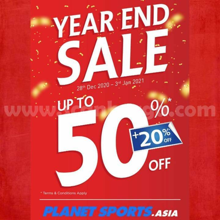 PLANET SPORTS YEAR END SALE Disc. up to 50% + 20%