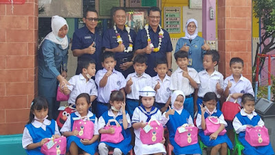 Ketua Umum PP YHT Adakan Kunjungan Ke Satdik TK , SD dan SMP Hang Tuah