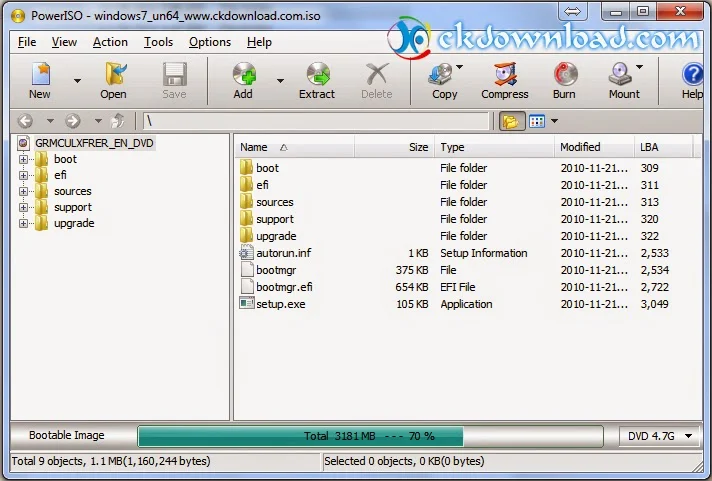 PowerISO 6.1 Full - Phần mềm tạo đĩa CD ảo và sửa file ISO/Ghi đĩa hàng đầu