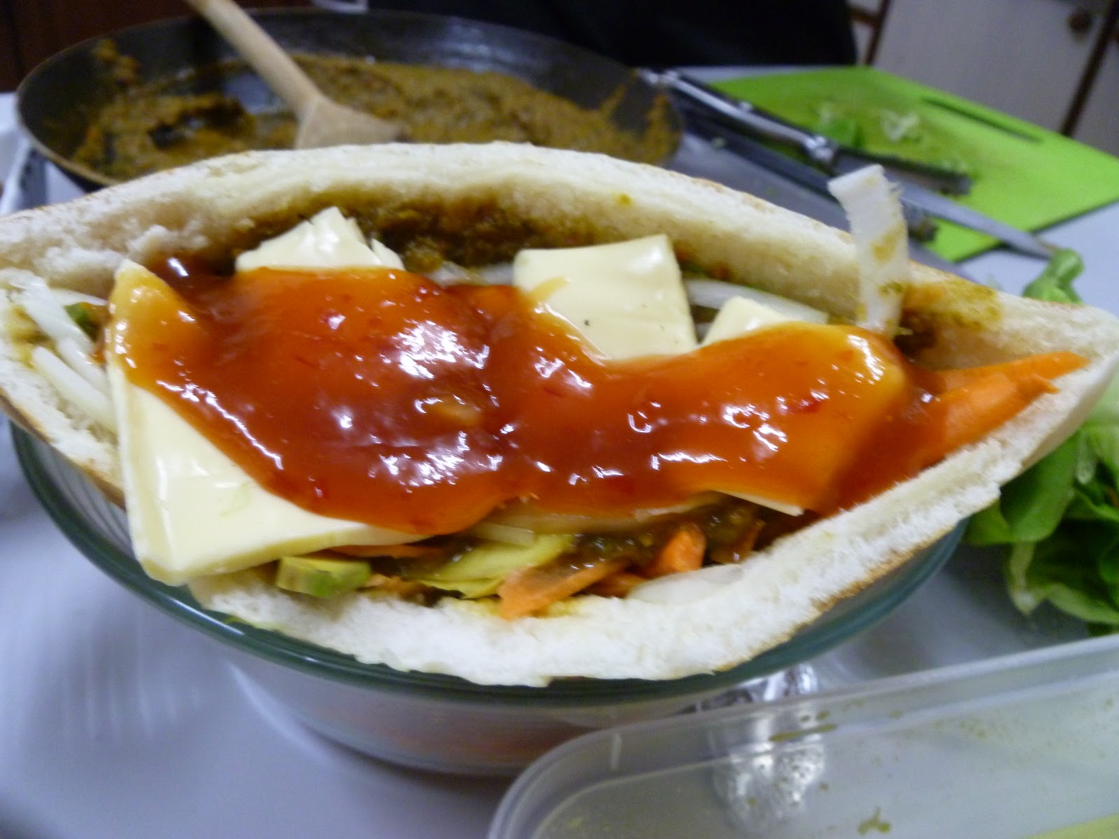 Food at Home: Sandwich roti pita